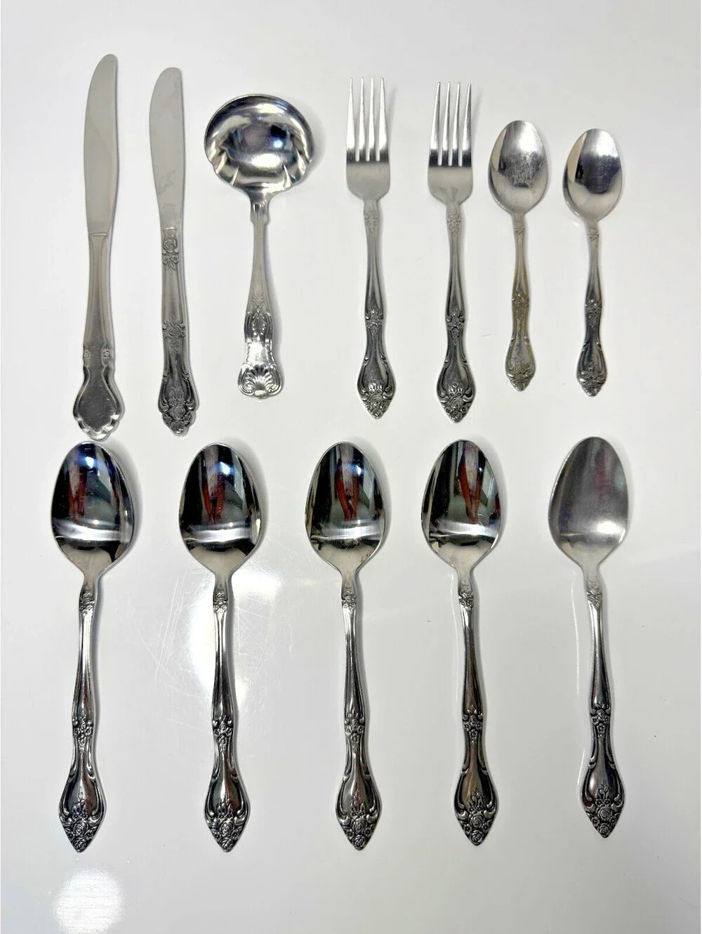 Oxford Hall Japan Serving Sterling Spoon & 11 Pcs of Imperial Korea Flatware